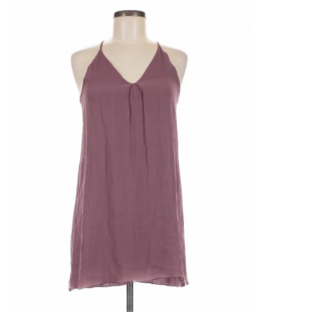 Alice Olivia Mauve Plum Silk Mini Slip Dress Capsule Racerback S 2 4 Capsule